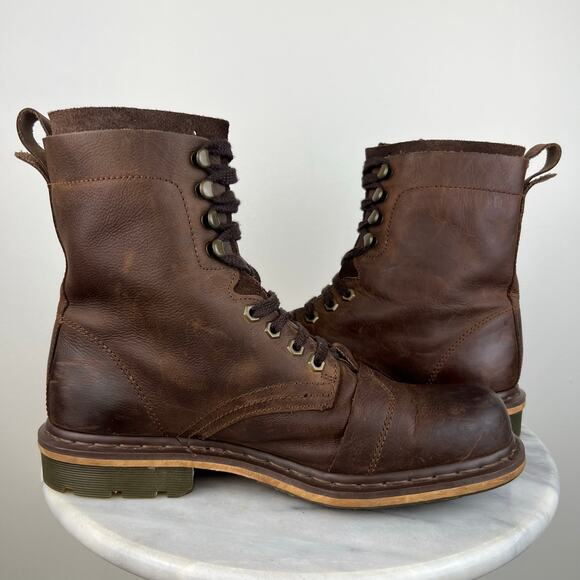 Dr. Martens Pier Brown Leather Lace Up Combat Boots Mens Size US 10 main image 10
